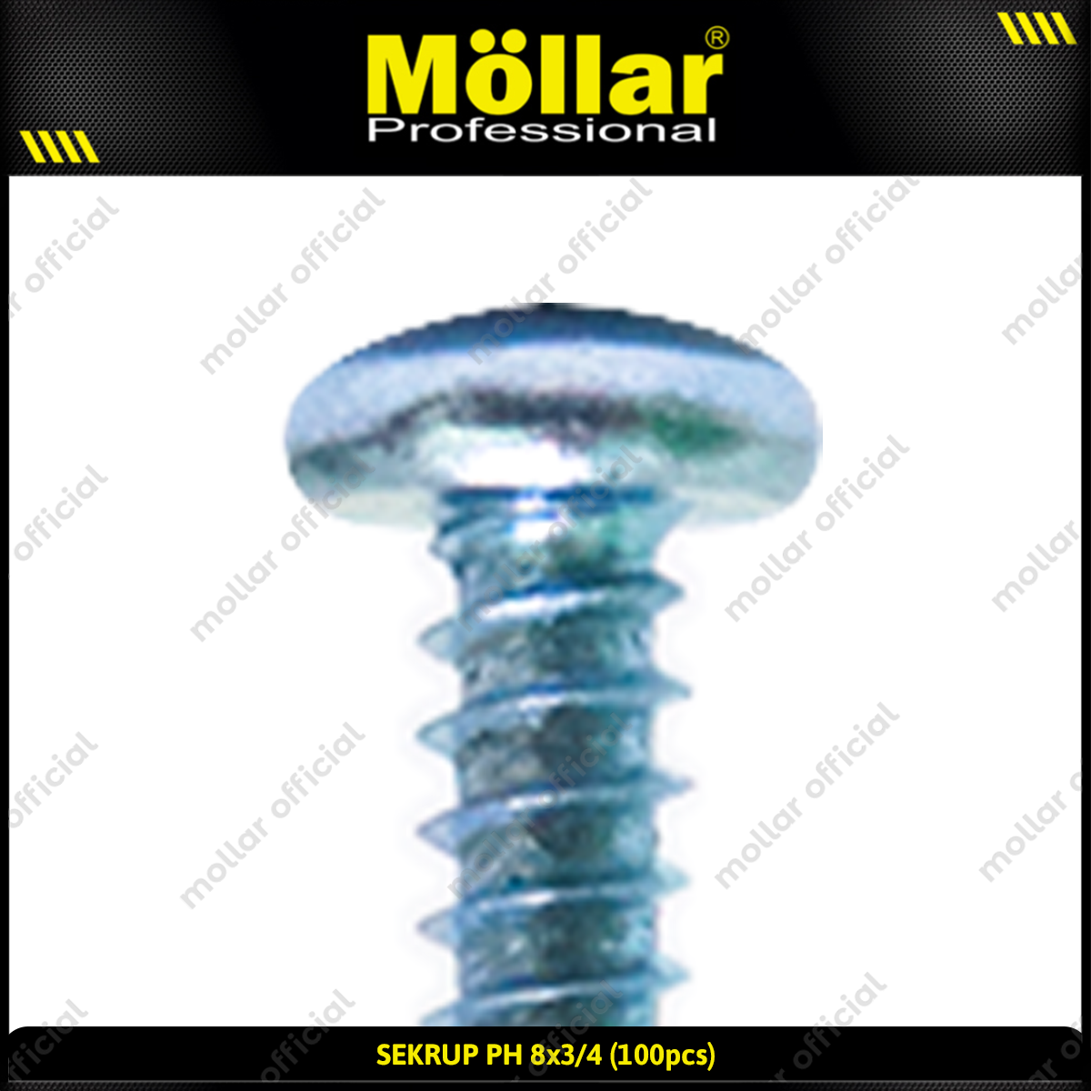 MOLLAR 93-031 Sekrup PH 8 x 3/4 - 100 pcs