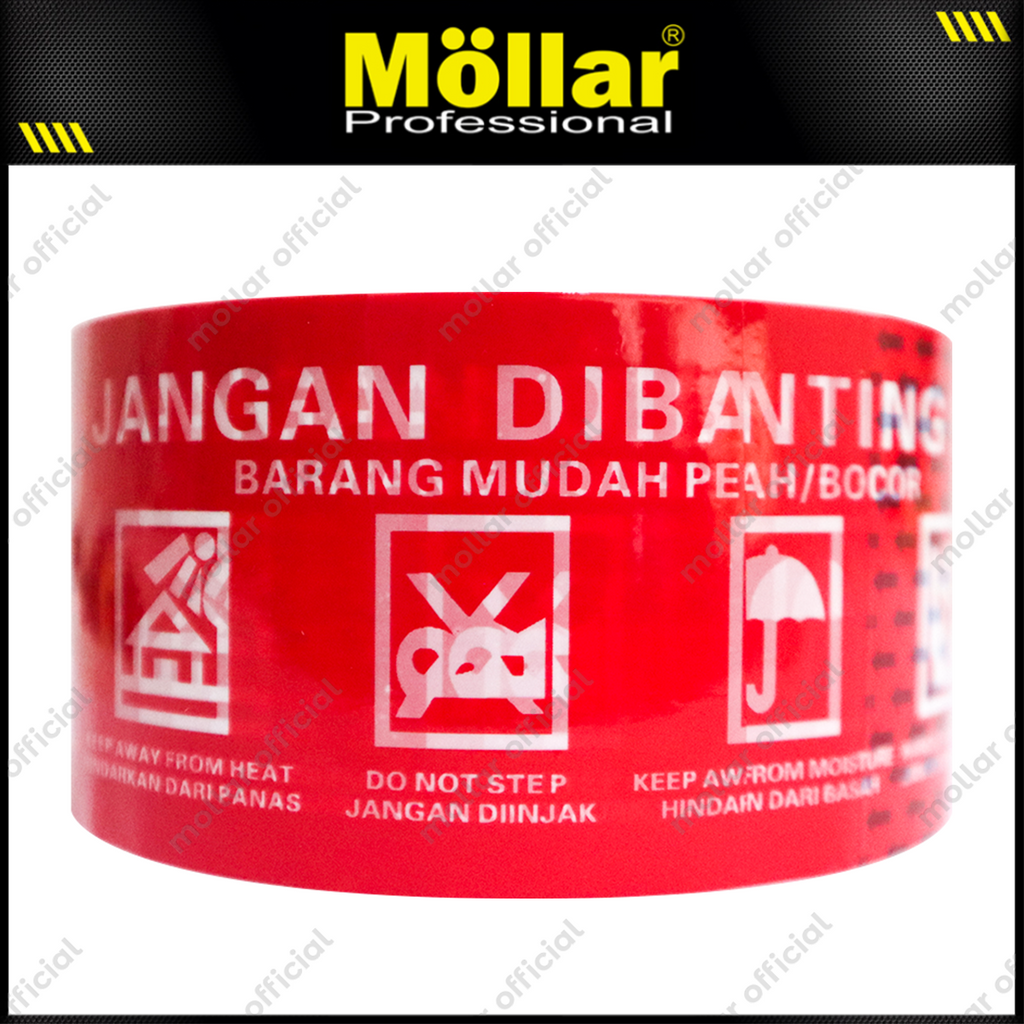 BLITZ Lakban OPP 48 mm x 90 Y Fragile Merah