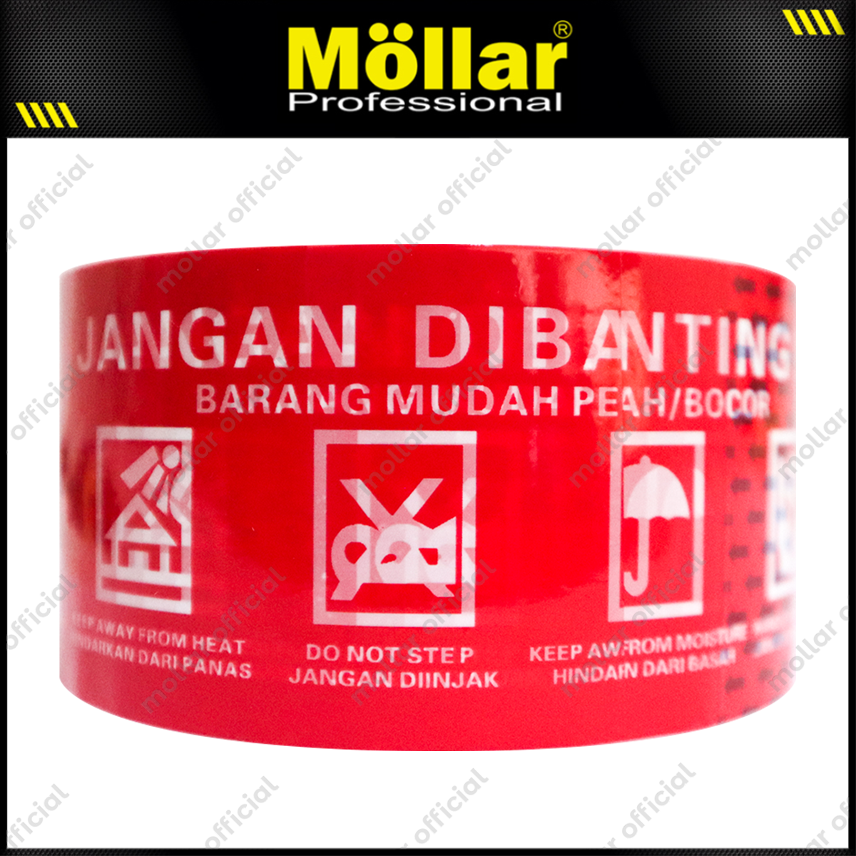 BLITZ Lakban OPP 48 mm x 90 Y Fragile Merah