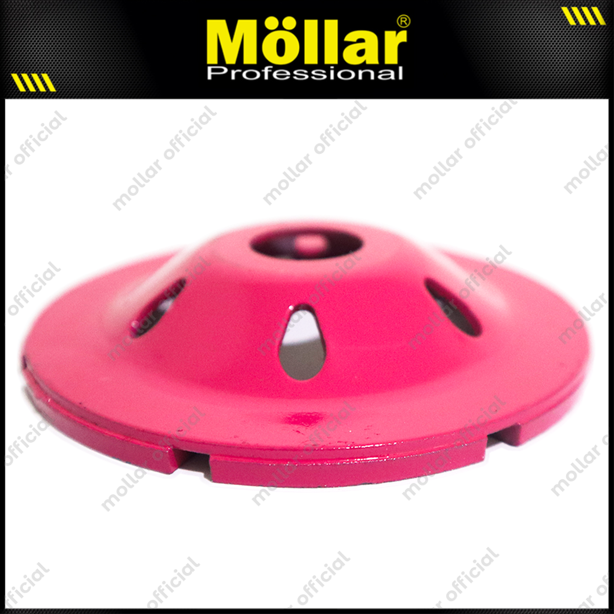 MOLLAR Diamond Cup Grinding Wheel Pink Dry 4"