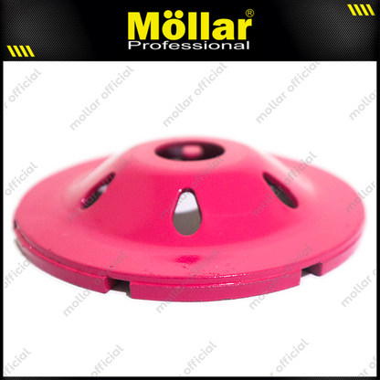 MOLLAR Diamond Cup Grinding Wheel Pink Dry 4"