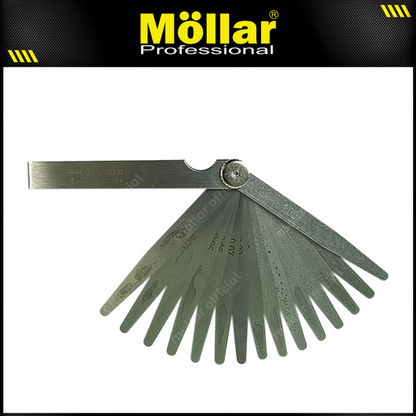 [PAKET] 4 Set MOLLAR Kunci Stel Klep T40 + MOLLAR Kunci Ring 8 x 9 mm + MOLLAR Feeler Gauge 17 blades + MOLLAR Kunci Tutup Klep Lurus 17x24 mm