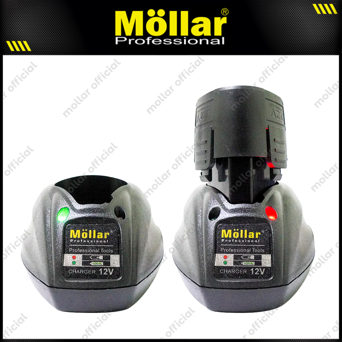 MOLLAR CAG12130 Mesin Gerinda 3" Baterai 12V / Cordless Angle Grinder