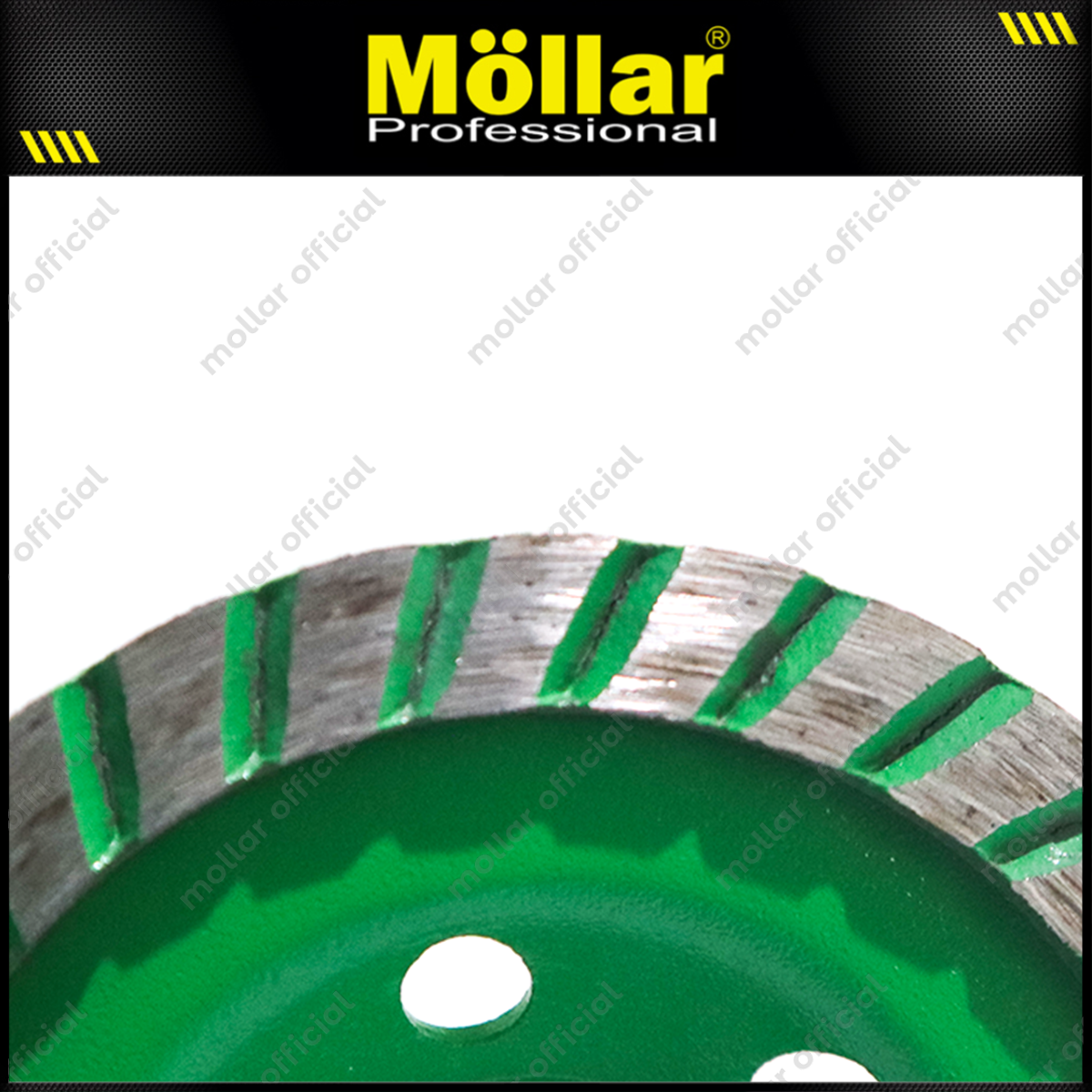 MOLLAR Diamond Cup Grinding Wheel Light Green Turbo 4"