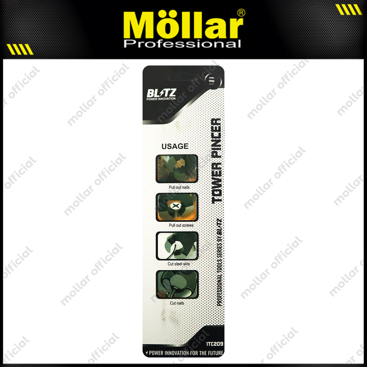 BLITZ 510 Tang Catut Kakatua Panjang 9" Blister