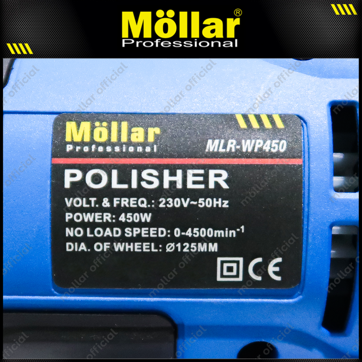 MOLLAR P450 Mesin Poles Listrik 5" Variable Speed / Polisher