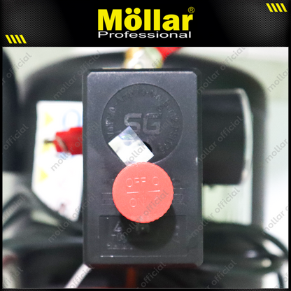 MOLLAR MLR-AC-1024BP Mesin Kompresor Angin Oilless 3/4 HP 24 Liter Black Panther