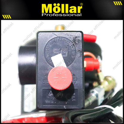 MOLLAR MLR-AC-1008BP Mesin Kompresor Angin Oilless 3/4 HP 8 Liter Black Panther