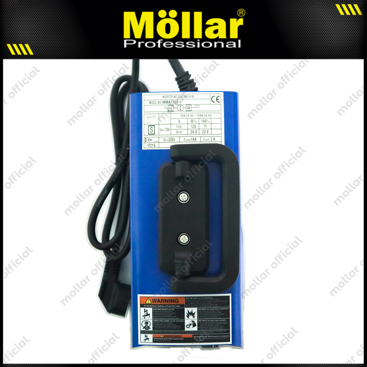 MOLLAR MMA120 Mesin Las Listrik Inverter 450 Watt