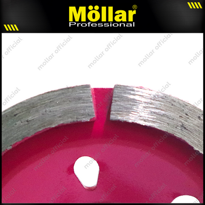 MOLLAR Diamond Cup Grinding Wheel Pink Dry 4"