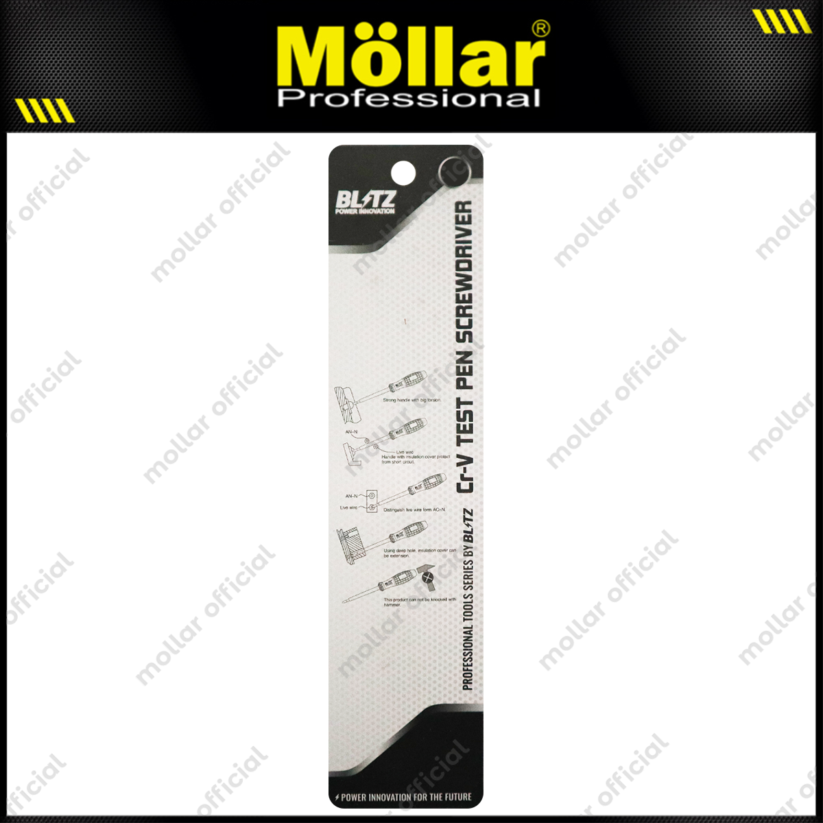 BLITZ Obeng Tespen 3" Plus x 4 mm