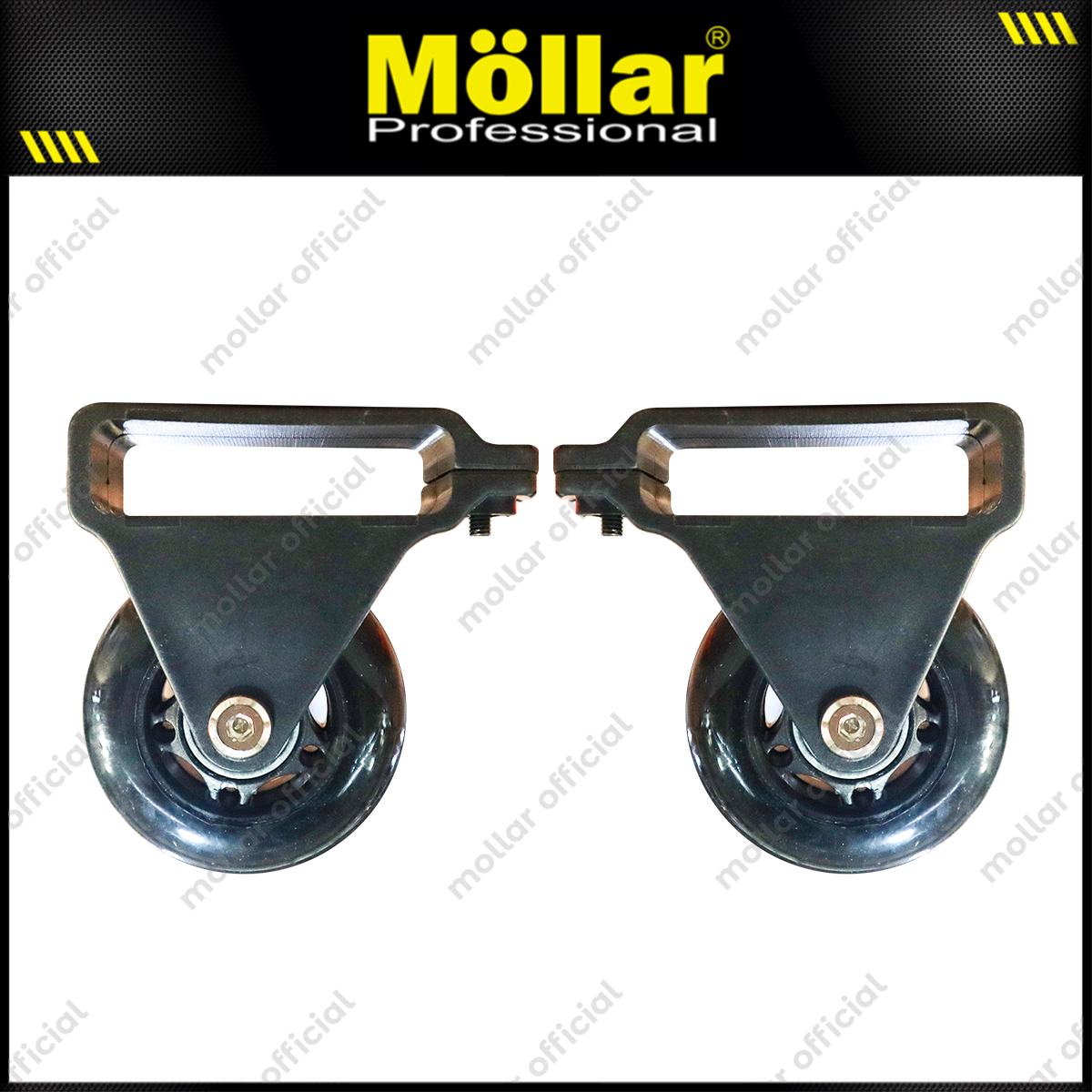 MOLLAR Tangga Lipat Almunium 4x3 3.4 meter 2 Roda