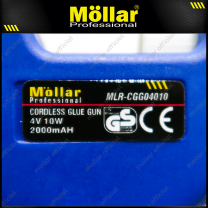 MOLLAR CGG04010 Mesin Lem Tembak Kecil Baterai 4V / Cordless Glue Gun
