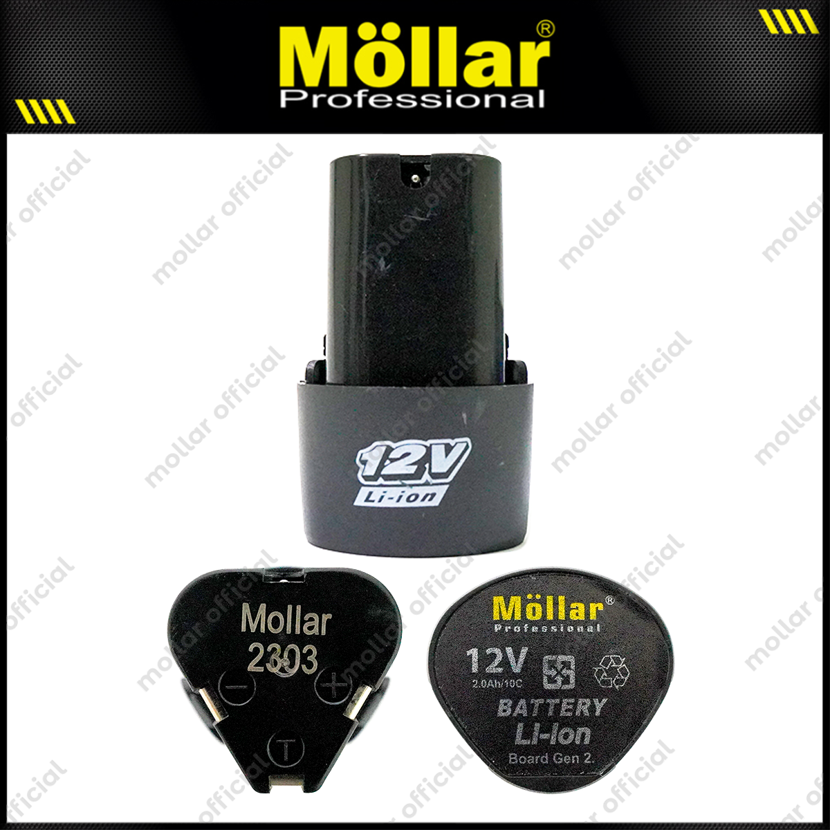 MOLLAR CAG12130 Mesin Gerinda 3" Baterai 12V / Cordless Angle Grinder