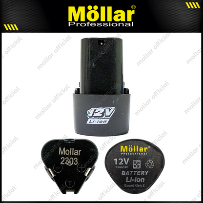 MOLLAR CAG12130 Mesin Gerinda 3" Baterai 12V / Cordless Angle Grinder