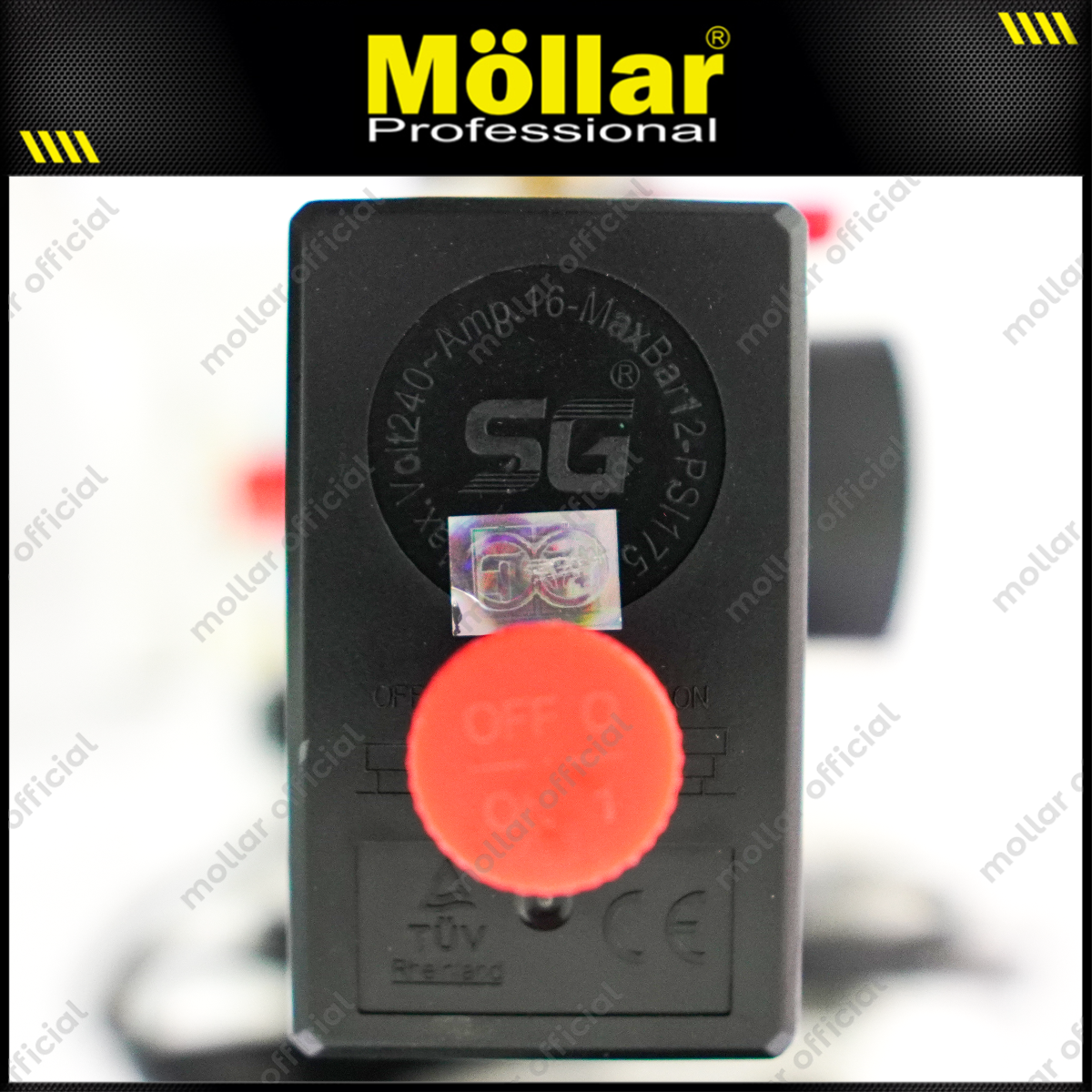 MOLLAR MLR-AC-1024S Mesin Kompresor Listrik Oilless 3/4 HP 24 Liter