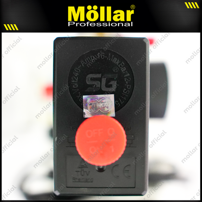 MOLLAR MLR-AC-1024S Mesin Kompresor Listrik Oilless 3/4 HP 24 Liter