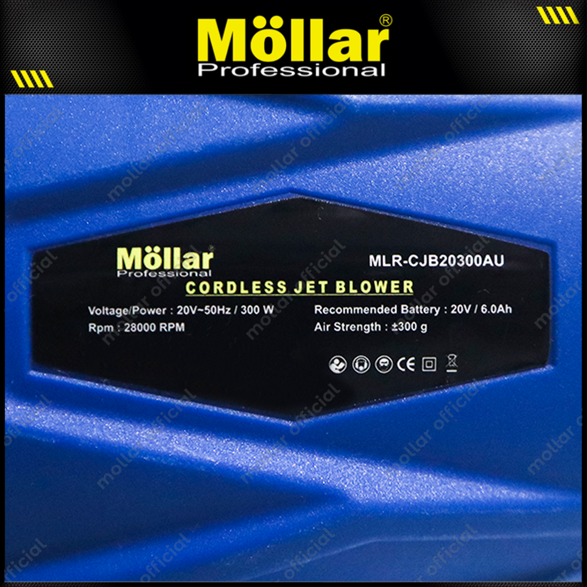 MOLLAR CJB20300-AU POLOSAN Cordless Jet Blower 20V Tanpa Baterai & Charger