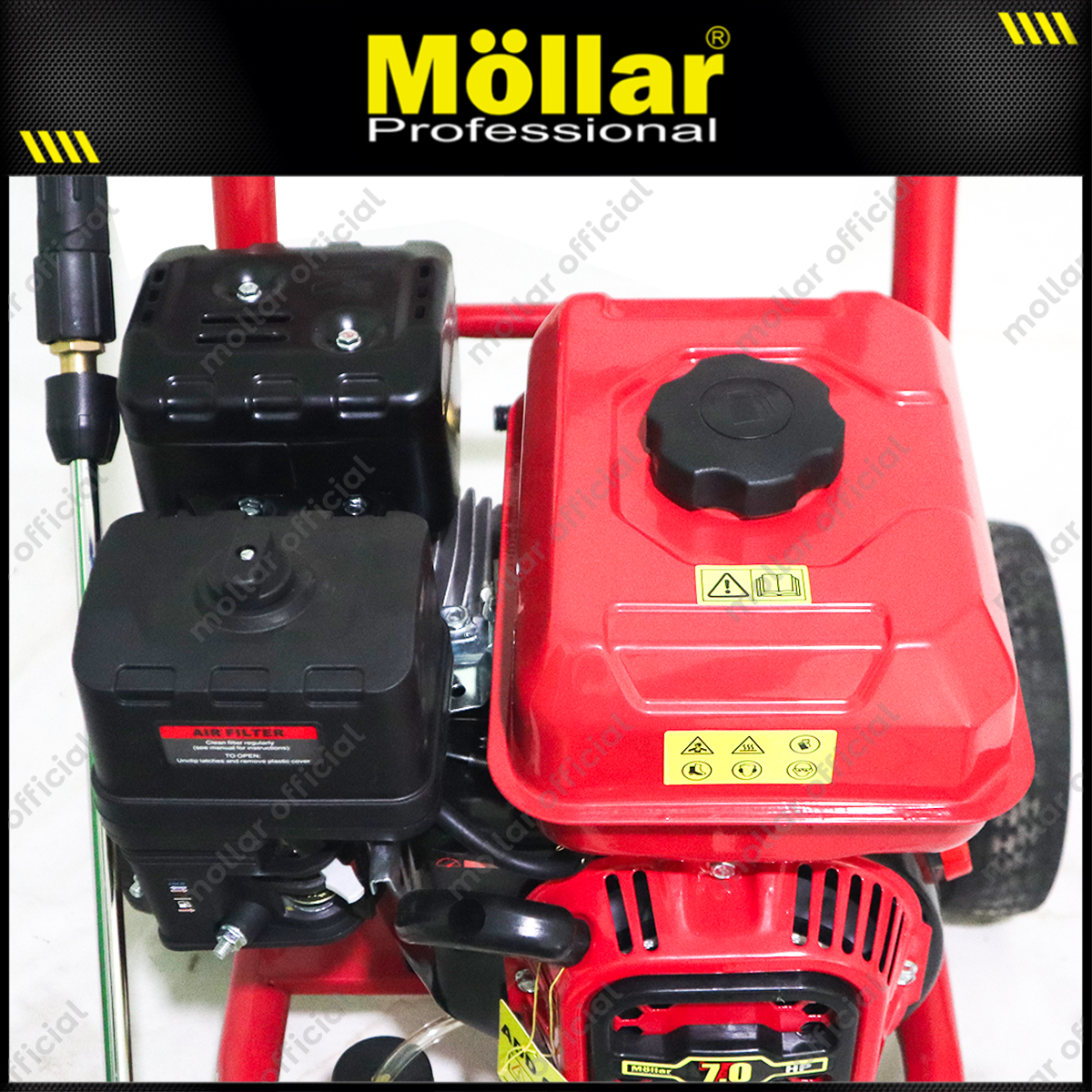 MOLLAR HPW2500E Mesin Jet Cleaner Bensin 7 HP 170 Bar / Gasoline High Pressure Washer