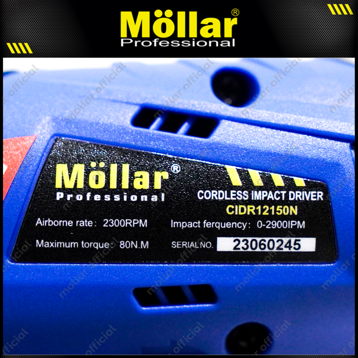 MOLLAR CIDR12150 Mesin Obeng Baterai 12V / Cordless Impact Driver