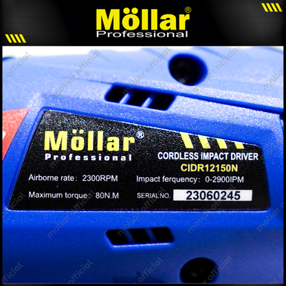MOLLAR CIDR12150 Mesin Obeng Baterai 12V / Cordless Impact Driver