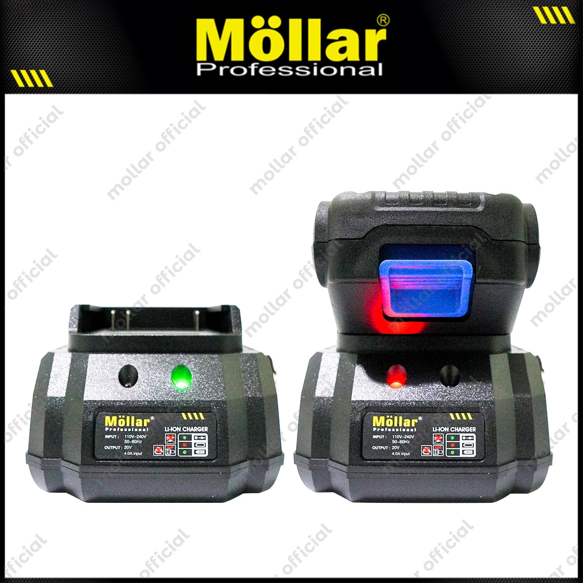 MOLLAR CID20600 Mesin Bor Beton Baterai 20V / Brushless Cordless Impact Drill