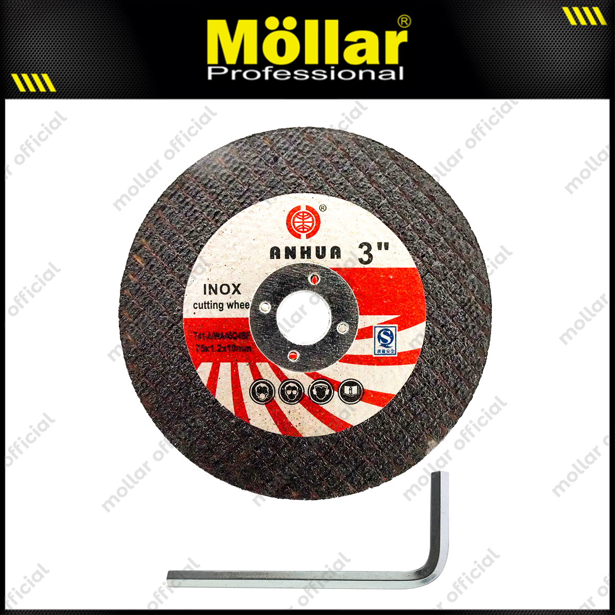 MOLLAR CAG12130 Mesin Gerinda 3" Baterai 12V / Cordless Angle Grinder