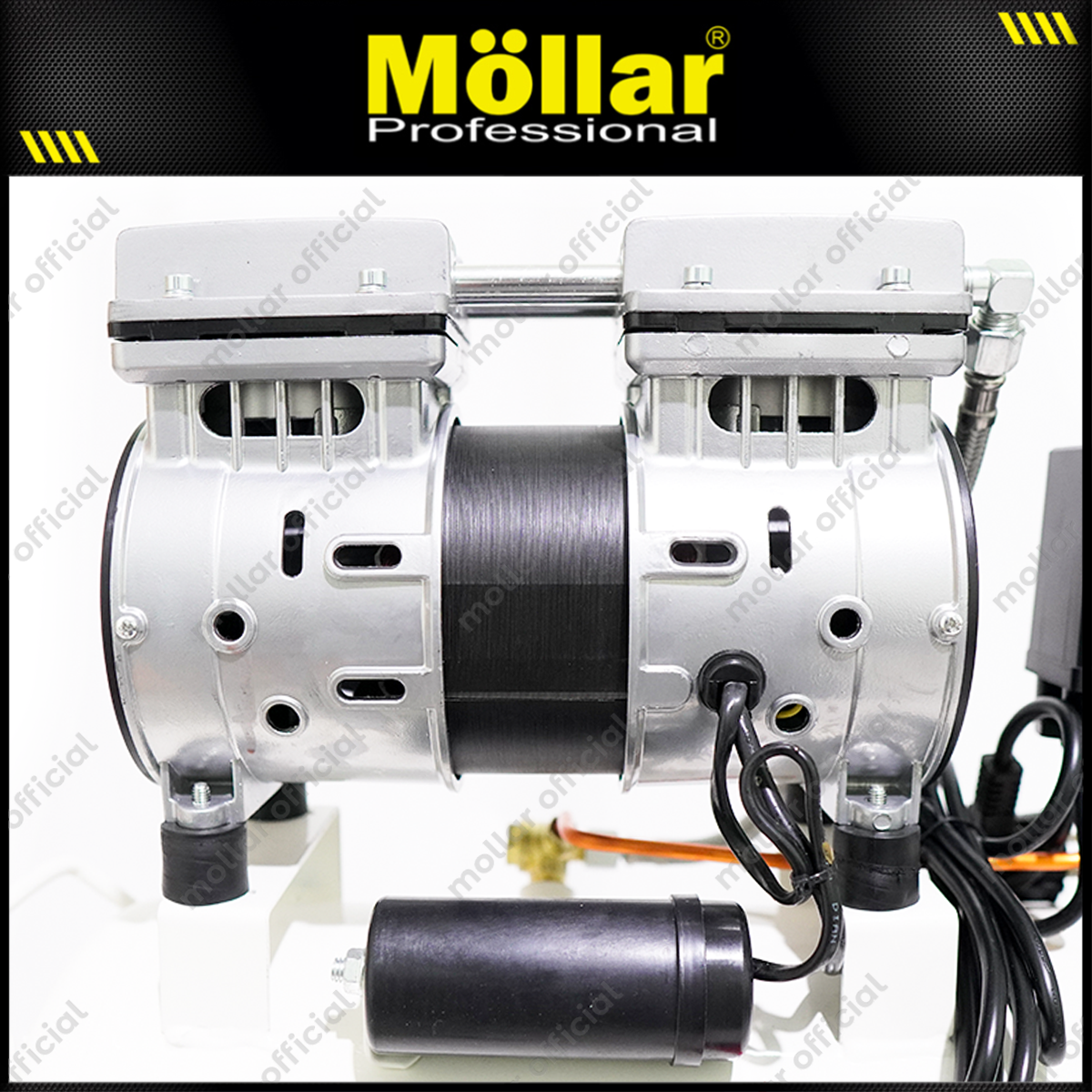 MOLLAR MLR-AC-1024S Mesin Kompresor Listrik Oilless 3/4 HP 24 Liter