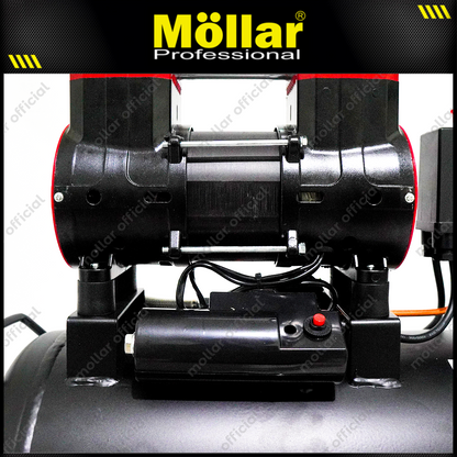 MOLLAR MLR-AC-1525BP Mesin Kompresor Angin Oilless 1 HP 25 Liter Black Panther