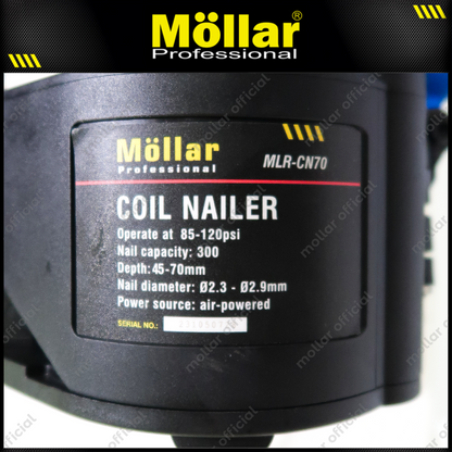 MOLLAR CN70 Mesin Coil Stapler Gun Angin Kompresor