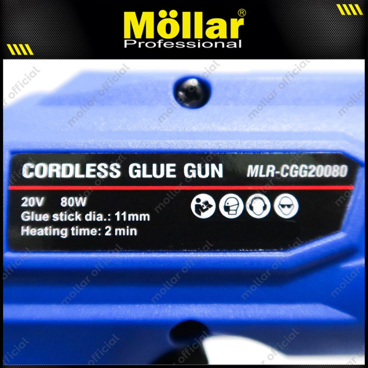 MOLLAR CGG20080-U POLOSAN Cordless Glue Gun 20V Tanpa Baterai & Charger