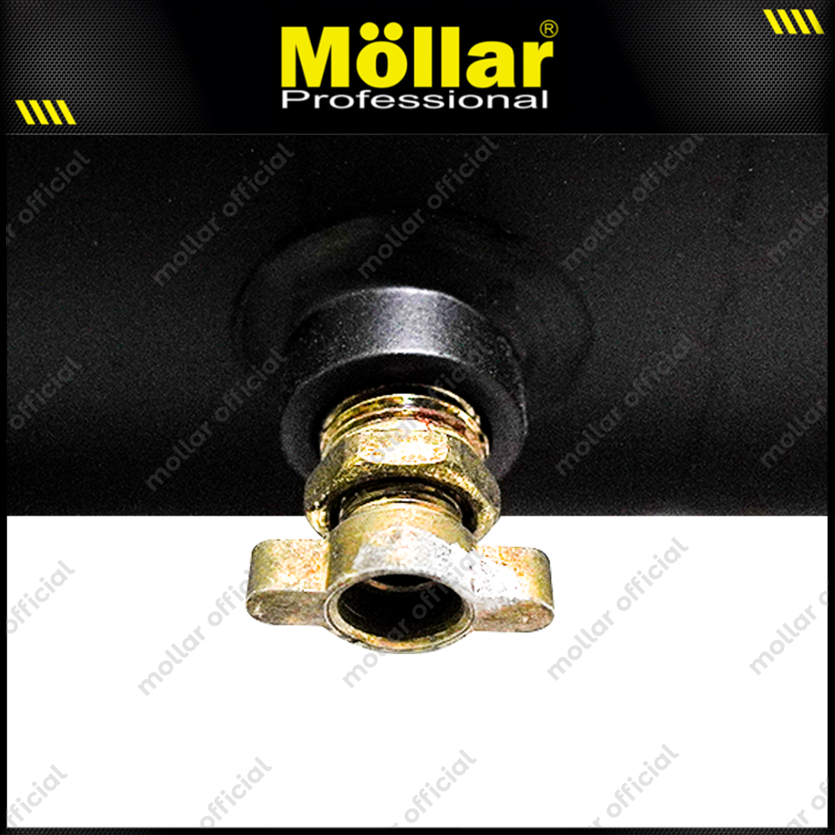 MOLLAR MLR-AC-1515BP Mesin Kompresor Angin Oilless 1 HP 15 Liter Black Panther