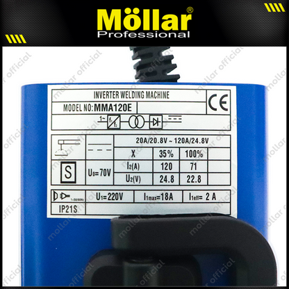 MOLLAR MMA120 Mesin Las Listrik Inverter 450 Watt