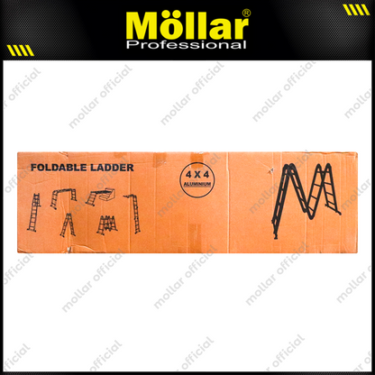 MOLLAR Tangga Lipat Almunium 4x4 4.6 meter 2 Roda