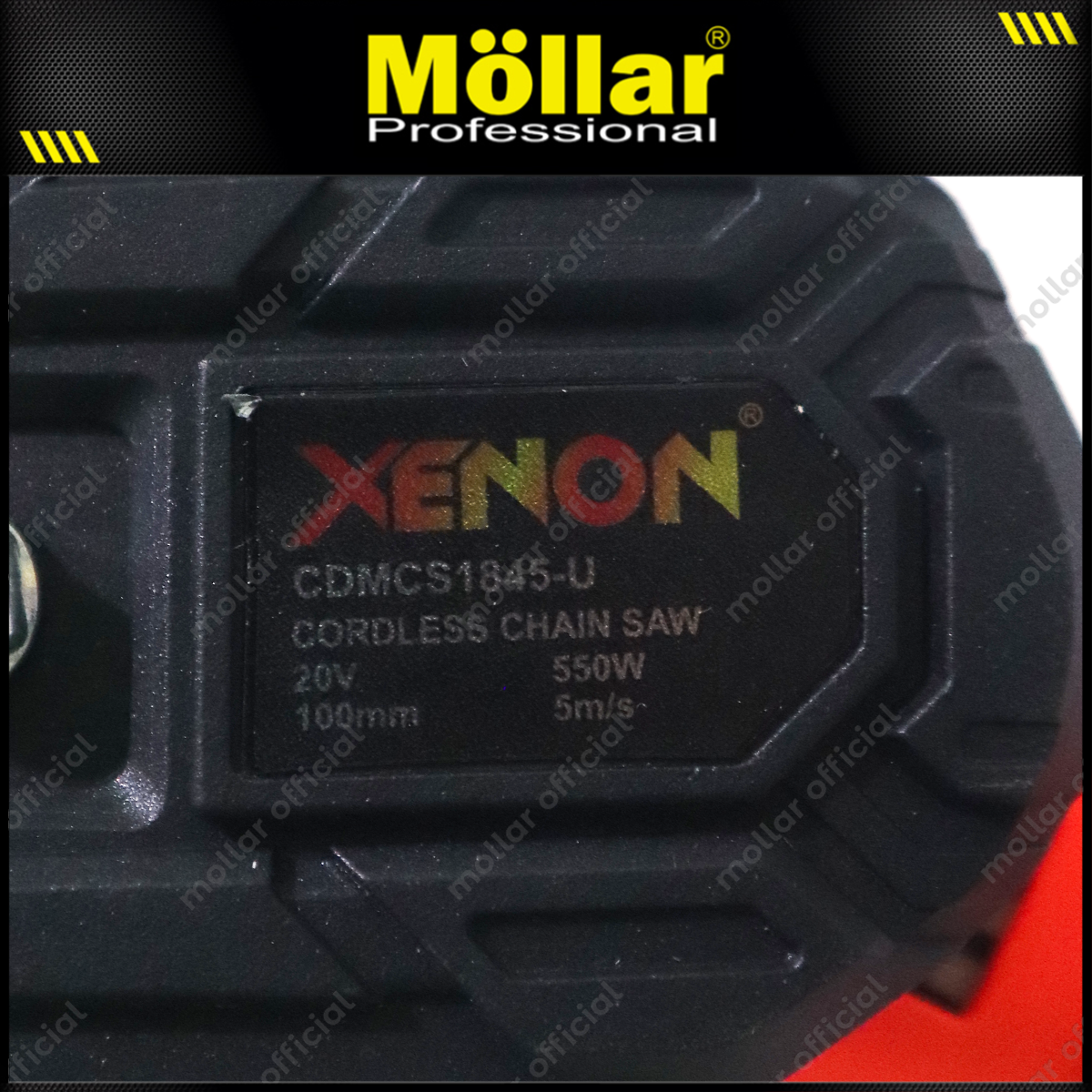 XENON CDMCS1846 Cordless Mini Chain Saw 4" Baterai 18V + Extension