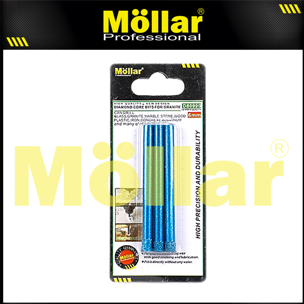 MOLLAR D80990 Mata Bor Granit 6 mm Set 3 pcs / Diamond Core Bit