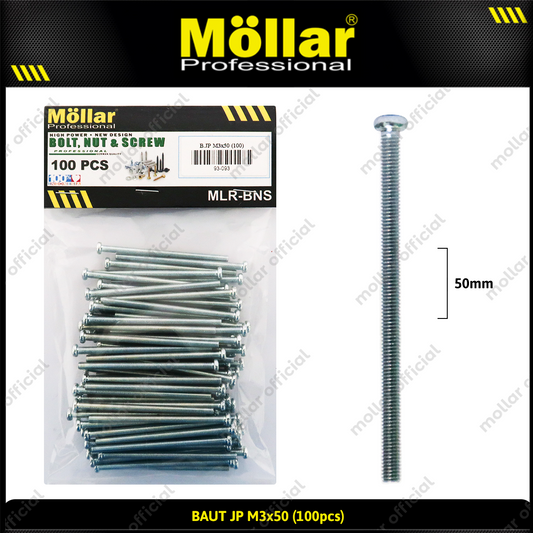 MOLLAR 93-093 Baut JP M3 x 50 - 100 pcs