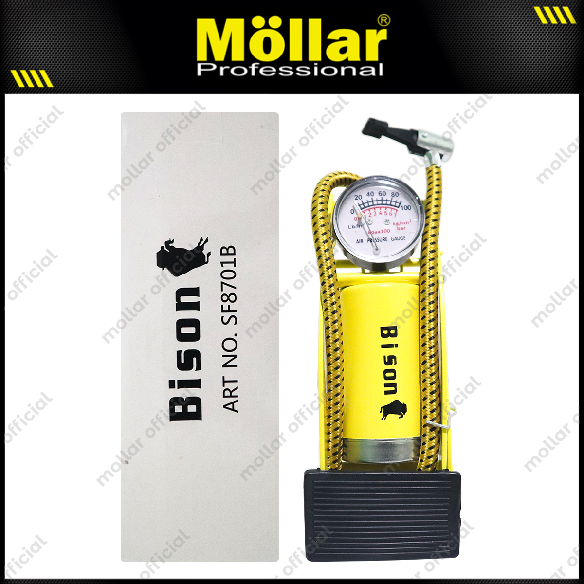 BISON SF8701B Pompa Sepeda Injak 1 Tabung