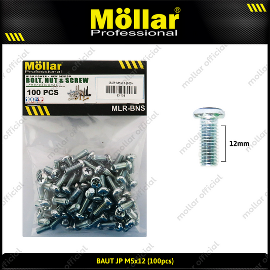 MOLLAR 93-108 Baut JP M5 x 12 - 100 pcs