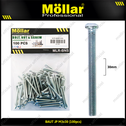 MOLLAR 93-089 Baut JP M3 x 30 - 100 pcs
