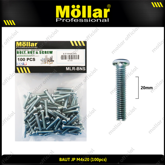 MOLLAR 93-099 Baut JP M4 x 20 - 100 pcs