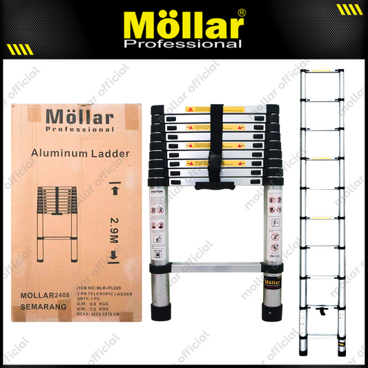 MOLLAR Tangga Teleskopik 2.9 meter / Single Telescopic Ladder