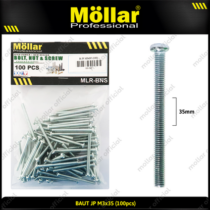 MOLLAR 93-090 Baut JP M3 x 35 - 100 pcs