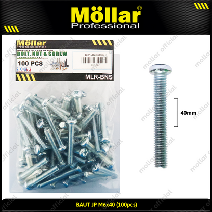 MOLLAR 93-125 Baut JP M6 x 40 - 100 pcs