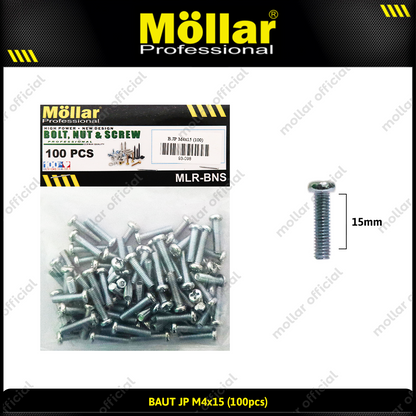 MOLLAR 93-098 Baut JP M4 x 15 - 100 pcs