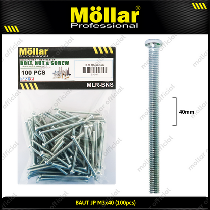 MOLLAR 93-091 Baut JP M3 x 40 - 100 pcs
