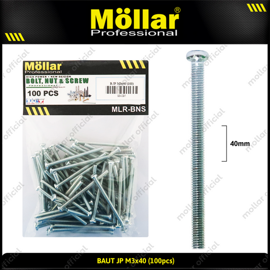 MOLLAR 93-091 Baut JP M3 x 40 - 100 pcs