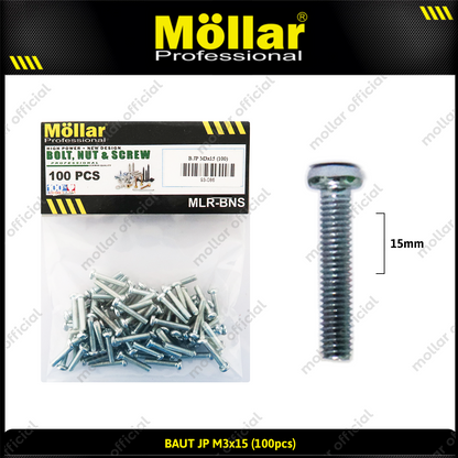 MOLLAR 93-086 Baut JP M3 x 15 - 100 pcs