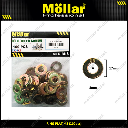 MOLLAR 93-074 Ring Plat M8 - 100 pcs