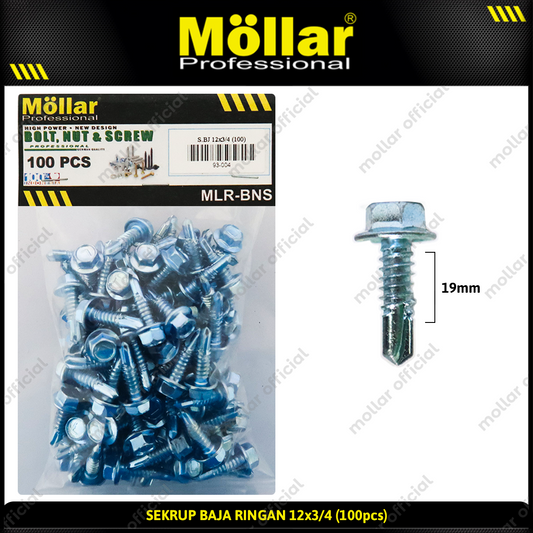 MOLLAR 93-004 Baja Ringan 12 x 3/4 - 100 pcs